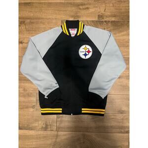 Pittsburgh Steelers Football Varsity Jacket Mitchell & Ness Throwback NFL Size L